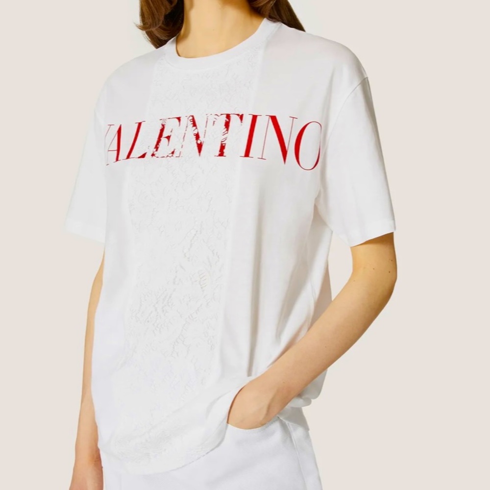 Valentino Logo lace tshirt NWOT UNISEX